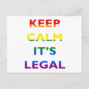 Carte Postale Maintenir le calme C'est le soutien juridique LGBT