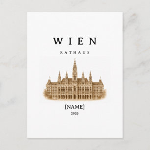 Carte Postale Mairie de Vienne personnalisée Nom & Année