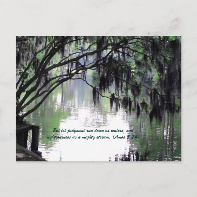 Carte Postale Mais laissons le jugement s'écrouler comme des eau (Devant)
