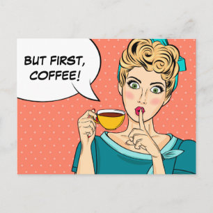 Carte Postale Mais le premier café