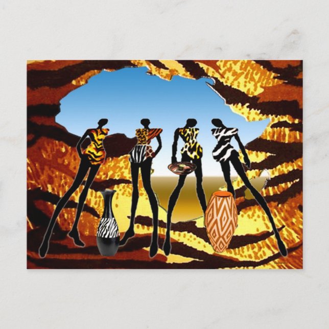 Carte Postale Maison africaine à venir (Devant)