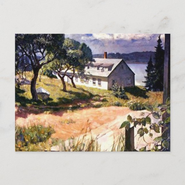 Carte Postale Maison Au Bord Du Lac (Devant)