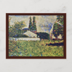 Carte Postale Maison Au Coeur Des Arbres De Seurat Georges