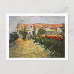 Carte Postale Maison avec tournesol, Vincent van Gogh