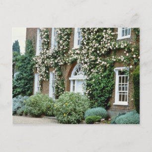Carte Postale Maison blanche Queen Anne avec Rose d'Escalades Cé