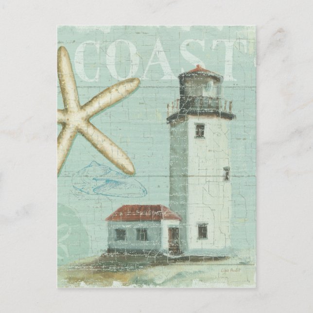 Carte Postale Maison Blanche sur la plage (Devant)