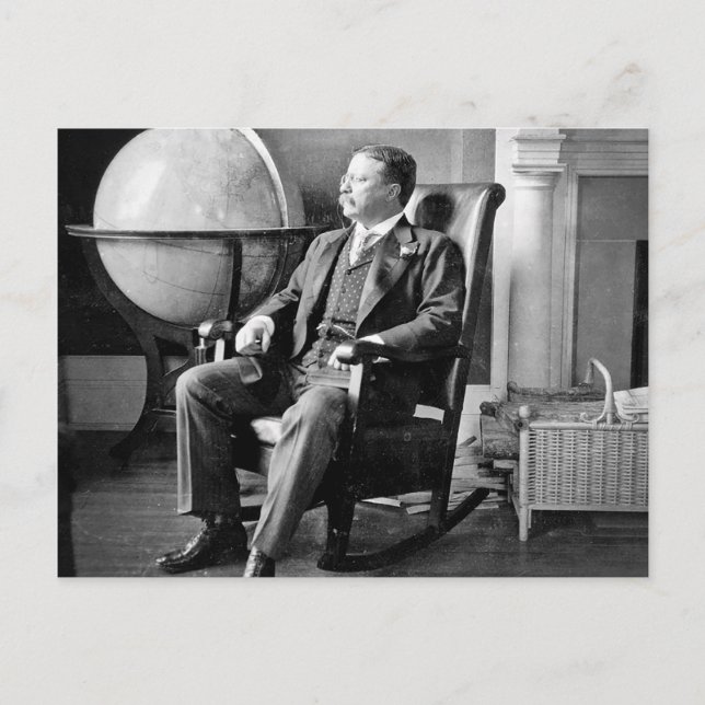Carte Postale Maison Blanche Vintage du président Teddy Roosevel (Devant)