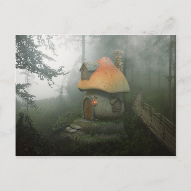 Carte Postale Maison champignon (Devant)