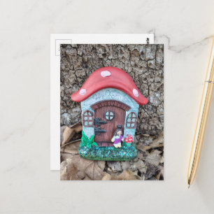 Carte Postale Maison Champignon Aléatoire Jésus Trouvé dans les