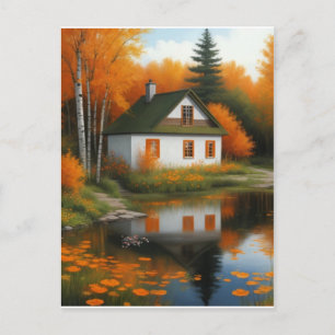 Carte Postale maison d'automne