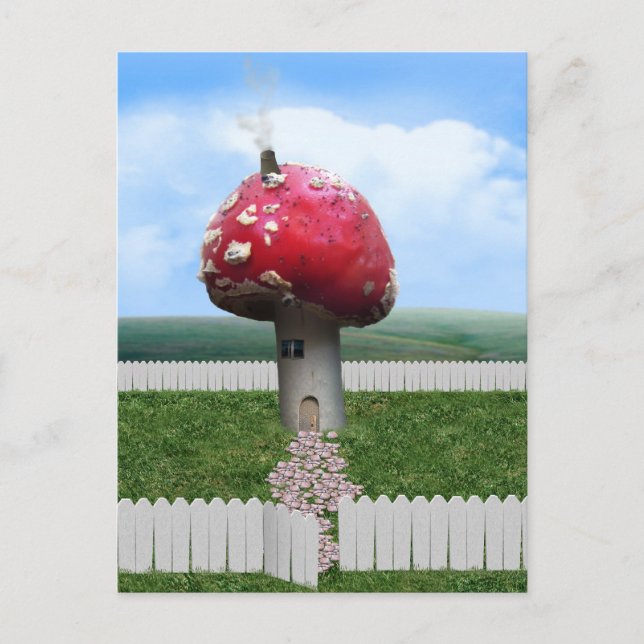 Carte Postale Maison de champignons (Devant)