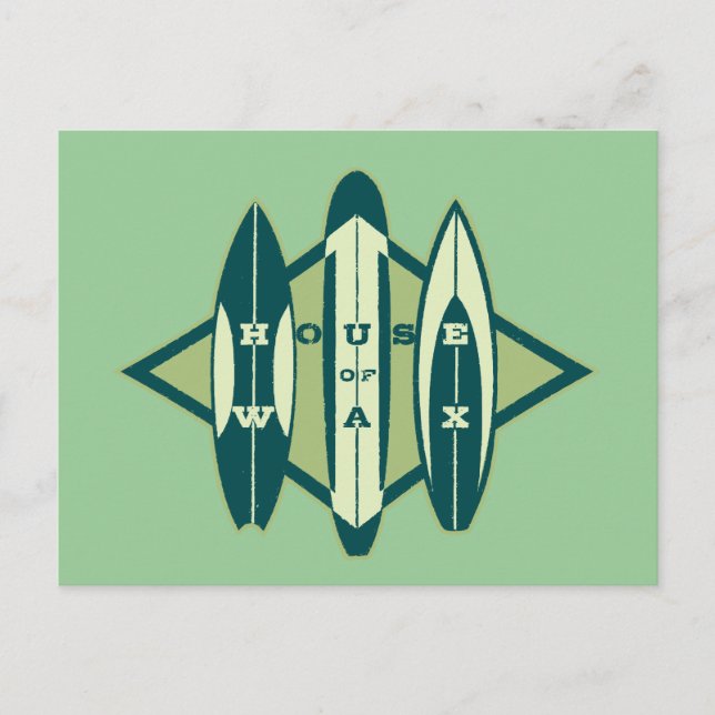 Carte Postale Maison de cire de surfeur (Devant)