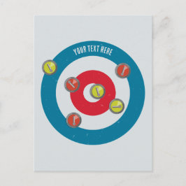 Carte Postale Maison de curling et pierres de curling vue du des