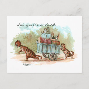 Carte Postale Maison de déménagement Louis Wain