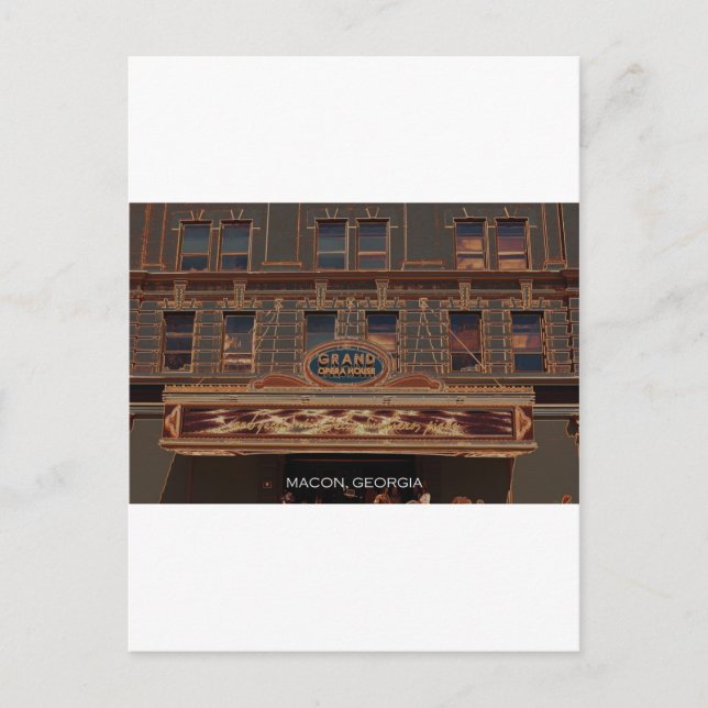 CARTE POSTALE MAISON DE GRAND OPÉRA - MACON, LA GÉORGIE (Devant)