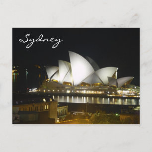 Carte Postale maison de nuit de sydney