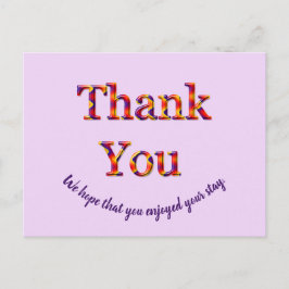 Carte Postale Maison de vacances pas chère Merci aux invités