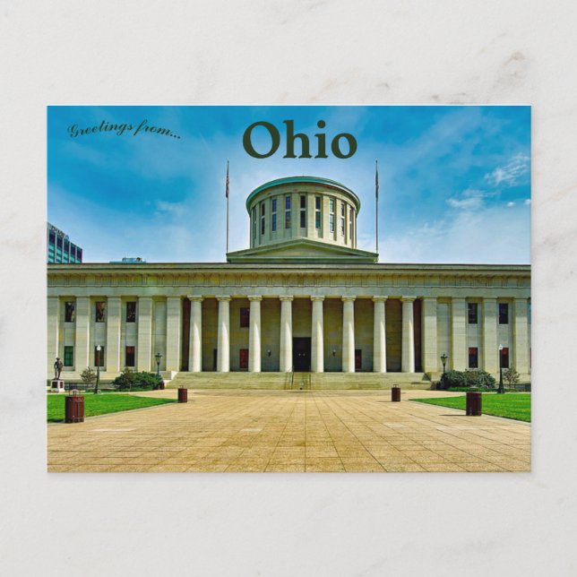 Carte Postale Maison d'Etat de l'Ohio à Columbus Ohio (Devant)