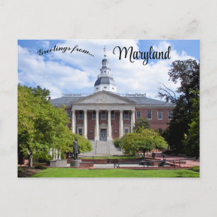 Carte Postale Maison d'Etat du Maryland à Annapolis Maryland