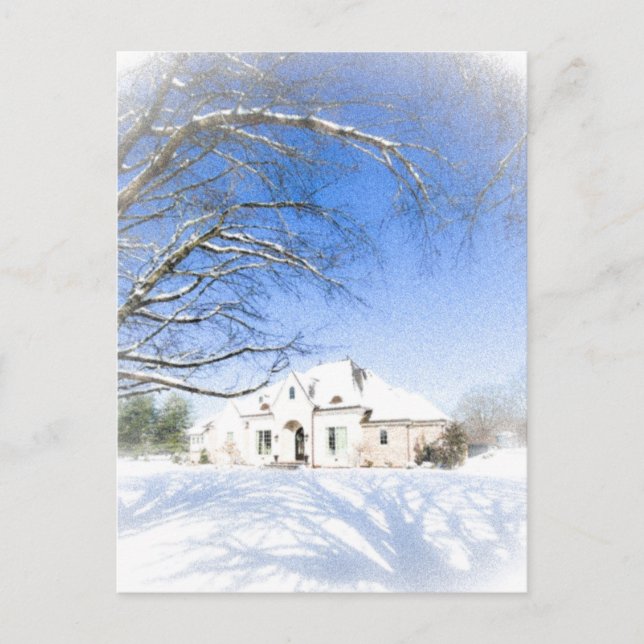 Carte Postale Maison d'hiver 2 (Devant)