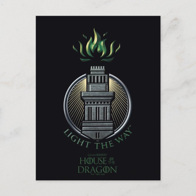 Carte Postale MAISON DU DRAGON | Signe de la Maison Hightower (Devant)