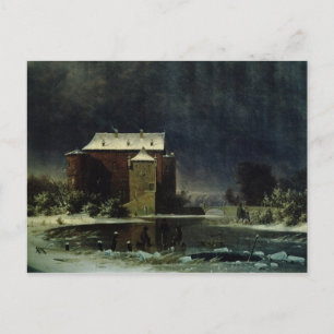 Carte Postale Maison hantée dans la neige, 1848