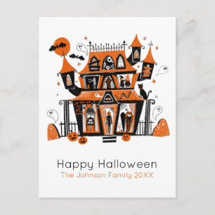 Carte Postale Maison hantée halloween