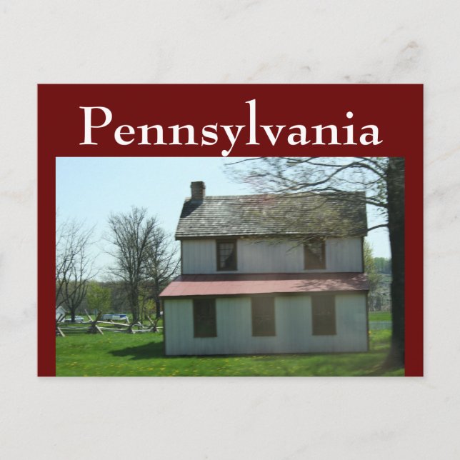 Carte Postale Maison Historique de Pennsylvanie (Devant)