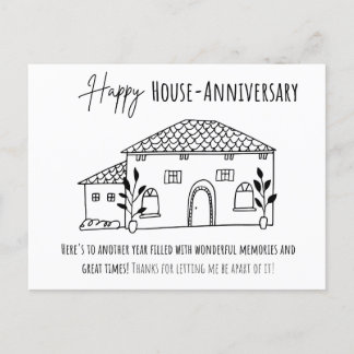 Carte Postale Maison joyeuse - Anniversaire