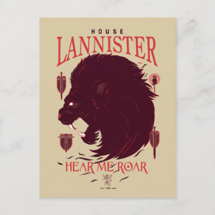Carte Postale Maison Lannister - Entendez-moi Roar