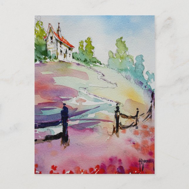 Carte Postale Maison Sur La Colline (Devant)