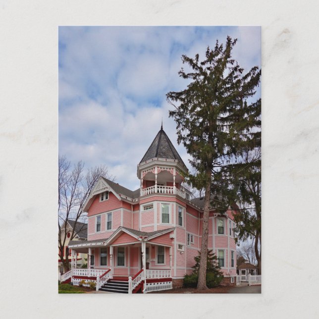 Carte Postale Maison - Victorian - Flemington, NJ - La Dame Rose (Devant)