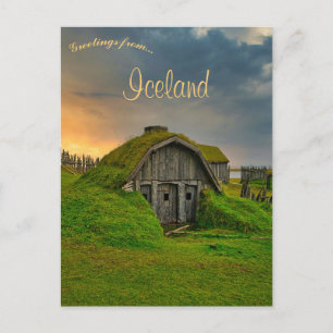 Carte Postale Maison Viking à Vestrahorn en Islande