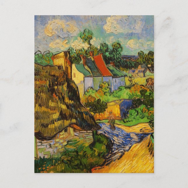 Carte Postale Maisons À Auvers (Devant)