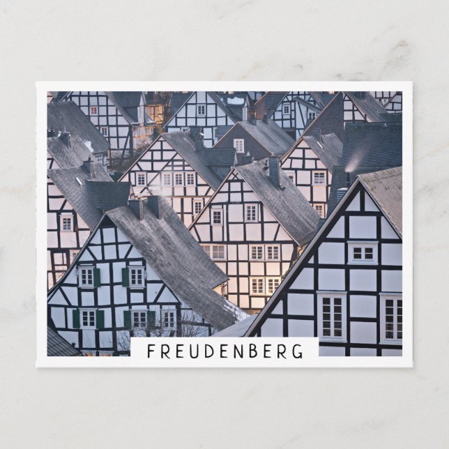 Carte Postale Maisons à colombages en Freudenberg, Allemagne (Devant)
