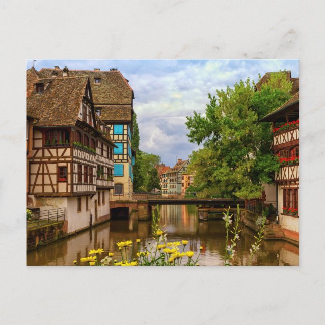 Carte Postale maisons à colombages en Petite France, Strasbourg, (Devant)