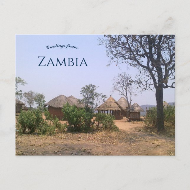 Carte Postale Maisons de campagne en Zambie (Devant)