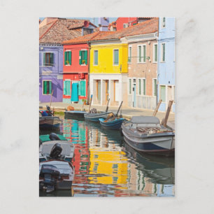 Carte Postale Maisons de couleurs à Venise île Burano Italie