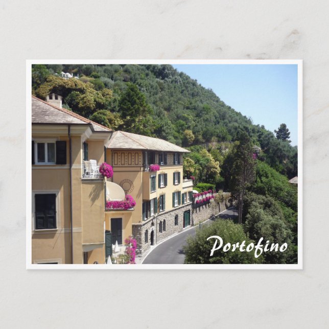 Carte Postale maisons portofino (Devant)