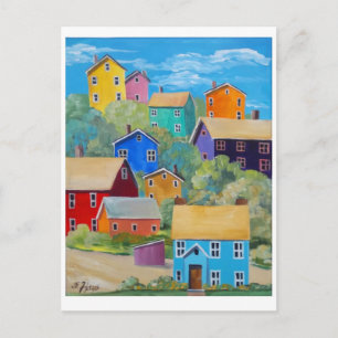 Carte Postale Maisons Rainbow Hillside
