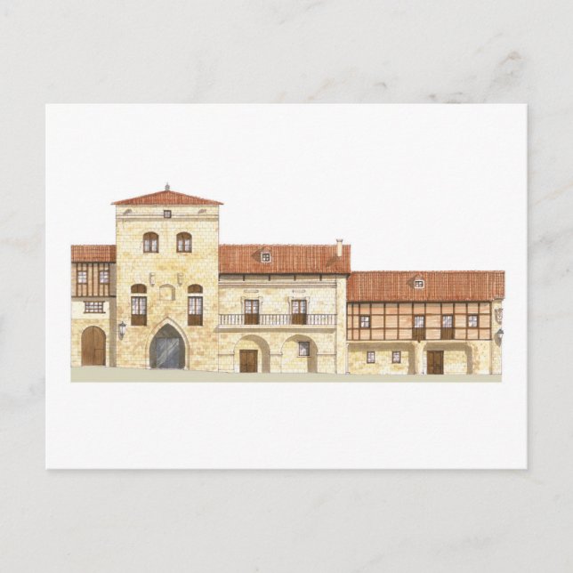 Carte Postale Maisons traditionnelles. Santillana del Mar (Devant)