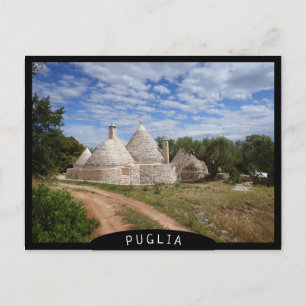 Carte Postale Maisons Trulli dans les Pouilles/Pouilles