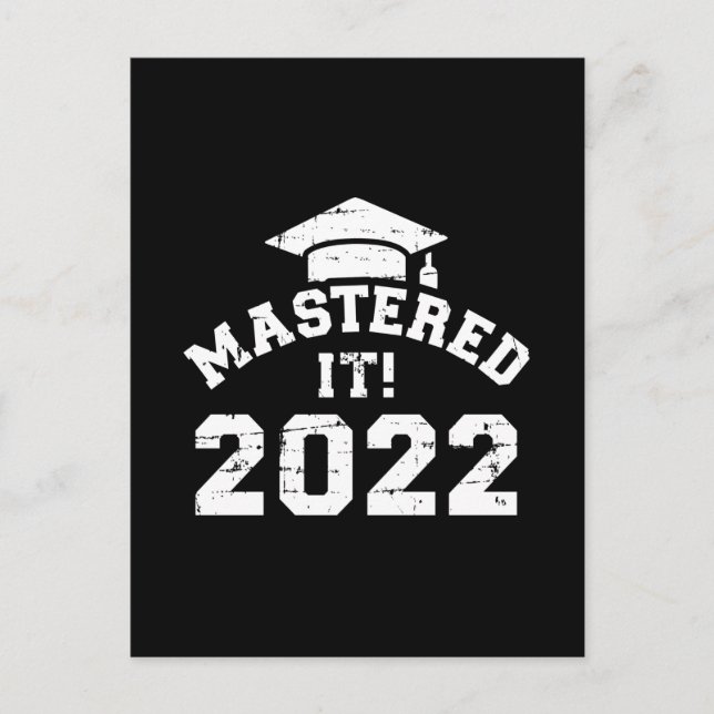 Carte Postale Maîtrisé en 2022 pour la remise des diplômes de ma (Devant)
