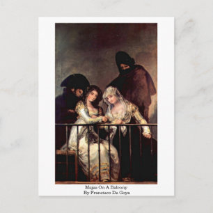 Carte Postale Majas Sur Le Balcon De Francisco De Goya