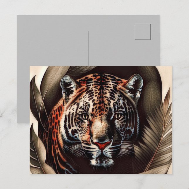 Carte Postale Majestic Jaguar - Roi De La Jungle (Devant / Derrière)