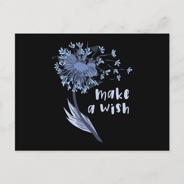Carte Postale Make a wish Dandelion Flower (Devant)