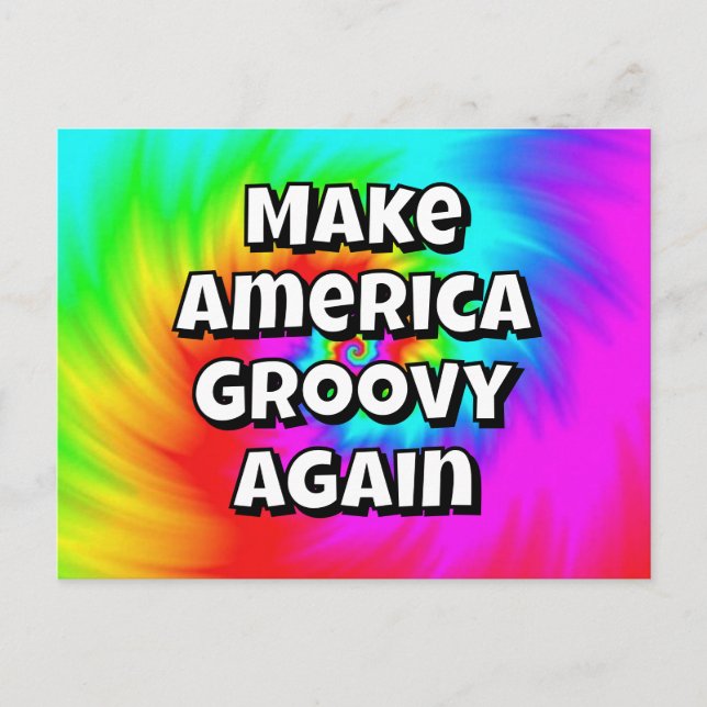 Carte Postale Make America Groovy Again - U may Change the words (Devant)