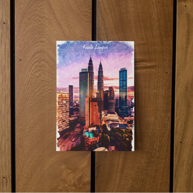 Carte Postale Malaisie Kuala Lumpur Skyline (malaysia kuala lumpur skyline postcard)