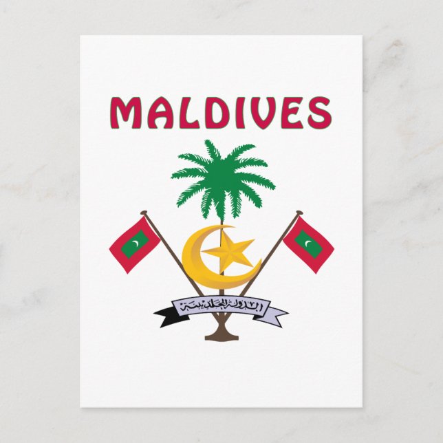 Carte Postale MALDIVES Armoiries (Devant)