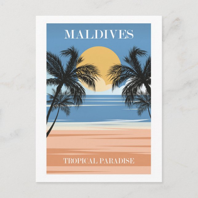 Carte Postale Maldives, le paradis tropical (Devant)